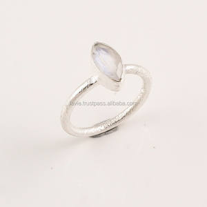 Wholesale 925 Sterling Silver Stackable Faceted <b>Crystal</b> Gemstone <b>Rings</b> Classic Style Bezel Setting Unisex Lavie Jewelz - Product Image 1