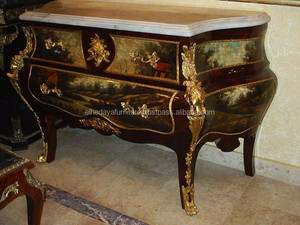 ผู้ผลิตแหล่งที่มาของชุดโซฟาบาร็อค Ormolu ฝรั่งเศส Commode Marquetry โบราณ Commode ห้องน้ำโบราณ - Product Image 4