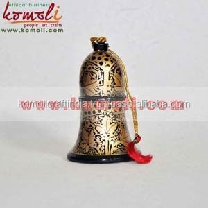 Nuevas decoraciones navideñas al aire libre 2025 papel colorido Mache árbol decoración campana - Product Image 3