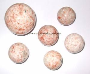 Esferas de Piedra Solar - Piedras Curativas Naturales para Decoración del Hogar de la India - Product Image 1