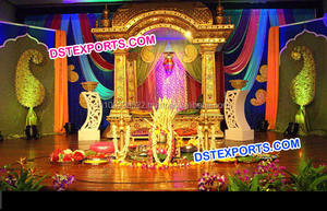 Escenario de Mehndi Punjabi con Decoración de Sombrillas, Escenario de Boda Punjabi, Telones de Fondo Multicolores Asequibles, Escenario para Eventos en Australia - Product Image 5