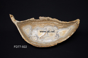 Bol à fruits en onyx naturel écologique Croxx, forme de feuille multicolore, prix économique, certifié CIQ - Product Image 2