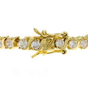 Bracelet de Tennis en diamant blanc naturel 100% au prix de gros, Bracelet en diamant, Bracelet en diamant de Tennis en or jaune 14k 3.00 Carat - Product Image 2