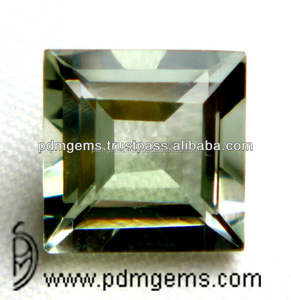 Cojín facetado de amatista verde natural, forma de corte de trillón ovalado cuadrado, tamaño calibrado, joyería hecha a mano, piedra suelta a la venta, OEM - Product Image 2