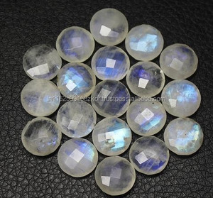 พลอยมูนสโตนสังเคราะห์สีฟ้าเจียระไนแบบเหลี่ยมเพชรพลอยหลวมธรรมชาติสำหรับทำเครื่องประดับต่างหูจี้ราคาขายส่ง - Product Image 2