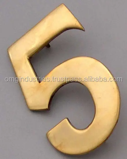 OMG Industries Latão Alfabeto e Casa Número Metal Alfabeto latão letra & Número