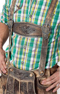 Top Selling Custom Classic Design High Quality Specially German Bavarian Long Genuine Leather Beer <b>Festival</b> German Lederhosen - Product Image 5