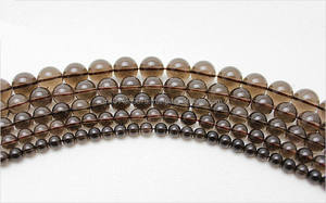 Venta al por mayor de cuentas de piedra ahumada, cuentas lisas de piedras preciosas marrones fabricadas y suministradas - Product Image 4