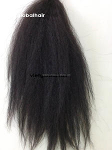 <b>Kinky</b> <b>Straight</b> Raw Unprocessed Virgin <b>Hair</b> Yaki <b>Kinky</b> <b>Straight</b> Cambodian <b>Hair</b> Bundles Natural Human <b>Hair</b> - Product Image 6