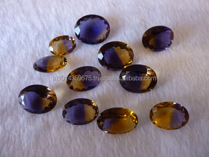 Gemas de corte de Rosa Irregular, ametrina boliviana Natural rara bicolor - Product Image 4