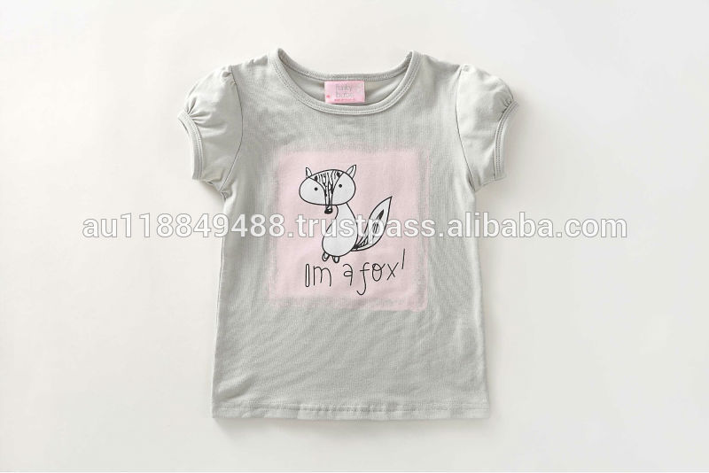 Большой Disscount новое девушки серый " фокс-н рисунок футболка производитель