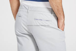 Short en sergé Chino Cargo de haute qualité pour hommes séchage rapide respirant Denim solide taille basse fermeture éclair braguette Style japonais anti-rides - Product Image 4