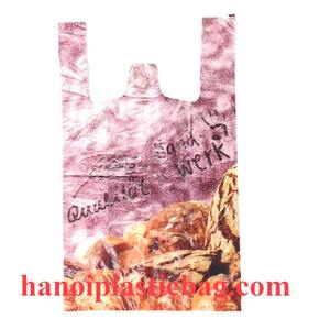 CMYK complicated printed t shirt plastic bag - Product Image 2