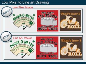 Servicios de camisetas con logotipo vectorial personalizado de bajo costo con manejo de superficie en relieve - Product Image 2