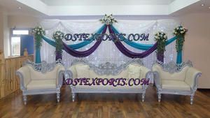 Nawab Walima Stage Furniture New Design <b>Gold</b> Plated Furniture Muslim Wedding Stage Furniture - Product Image 2