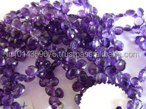 Cuentas de Rondelle facetadas de amatista africana, cuentas de piedras preciosas púrpuras naturales, cuentas sueltas de piedra preciosa - Product Image 2