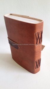 Leather Diary with Belt Handmade genuine flap with belt leather diary - Product Image 6