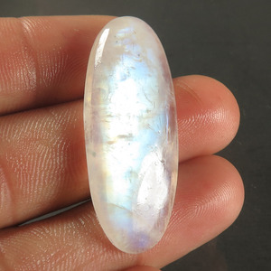 เรนโบว์มูนสโตนขายส่งอัญมณีทรงหลังเบี้ยรูปไข่ - Product Image 1