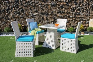 Conjuntos de comedor de mimbre para todo tipo de clima, mesa y silla, muebles de restaurante - Product Image 5