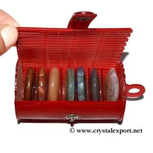 New Arrival 7 Set Eco-Friendly Healing Stones Chakra Symbol <b>Engraved</b> Agate Gemstones Carved Mascot Love Souvenir Healing <b>Tools</b> - Product Image 6