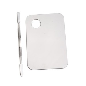 Palette de mélange de maquillage en acier inoxydable de haute qualité en acier inoxydable chirurgical fini miroir - Product Image 3