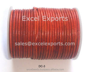 Bracelets en cuir véritable vieilli marron antique 5mm meilleurs cordons de bracelet de tressage de fil de bijoux avec perles finition mate de haute qualité - Product Image 4