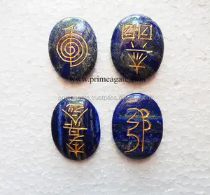 2021 Lapis Lazuli Oval Shape Reiki Set | Healing Crystal Set