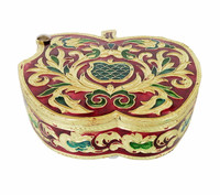 Caja de Chocolate Meenakari hecha a mano, decorativa en forma de manzana, la mejor caja decorativa a buen precio