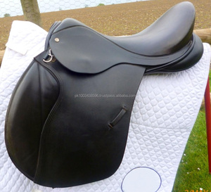 Selle de cheval en cuir, 2 pièces, noir/marron, sans motif, GP, pour Endurance, polyvalent - Product Image 2