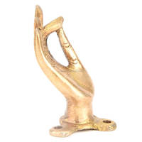 Poignées de porte et de tiroir en laiton doré traditionnel fait main en forme de main de Bouddha, luxe, pour cuisine NMH-172