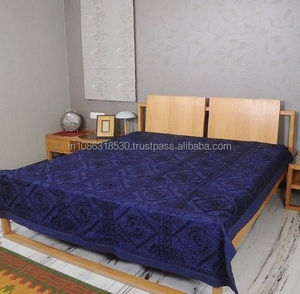 Sábana de trabajo con espejo bordado indio, decoración real hecha a mano, arte para camas King Size, colchas para el hogar para dormir en el dormitorio - Product Image 5