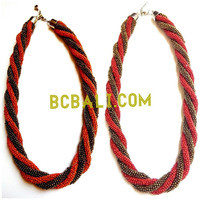 Collier accessoires à la mode pour femmes, ombrés et graines longues, nouvelle collection