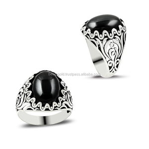 925K <b>Sterling</b> <b>Silver</b> Art Onyx <b>Men</b> <b>Ring</b> - Product Image 1