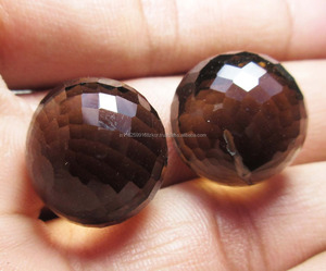 Cebolla semipreciosa natural de piedras preciosas de cuarzo ahumado con forma de taladro de primera calidad para la fabricación de joyas a precio mayorista - Product Image 3