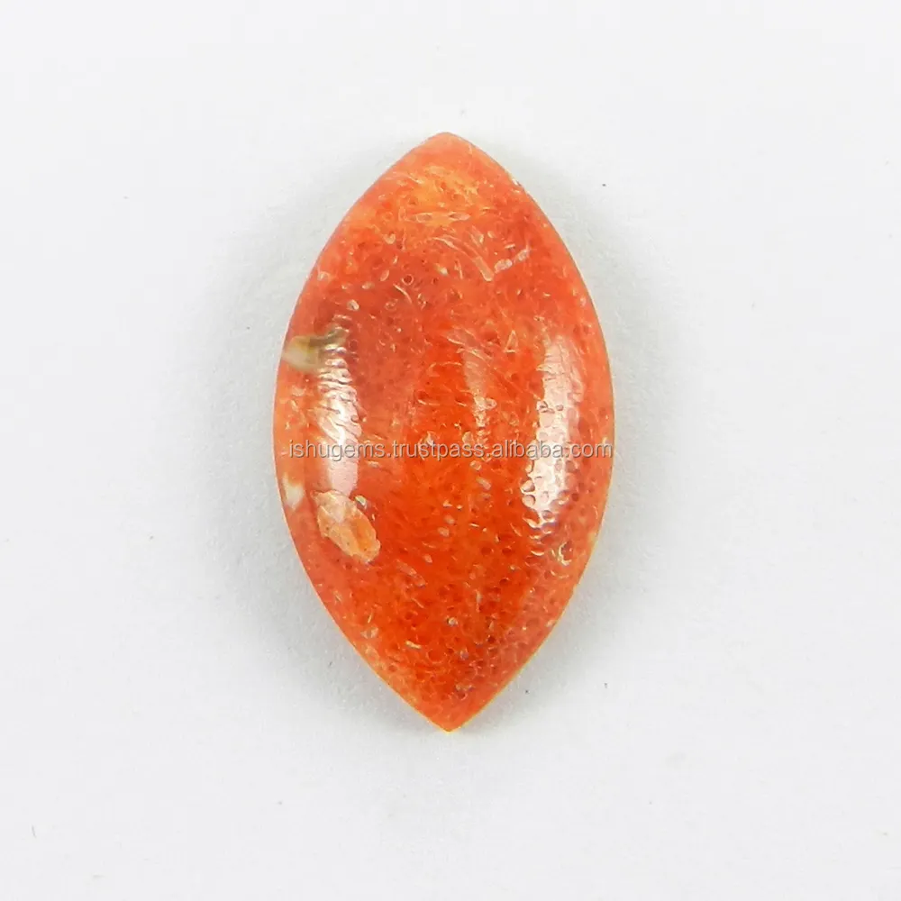 Natural Sponge Coral 19x10mm Marquise Cabochon 4.50 Cts Loose Gemstone For Jewelry Making