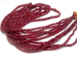 Cuentas redondas facetadas de rubí Natural, cuentas sueltas, precio al por mayor - Product Image 2