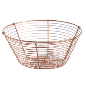Copper Geometric Metal Fruit Mesh <b>Bowl</b>, Metal Fruit Wire Mesh Basket - Product Image 4