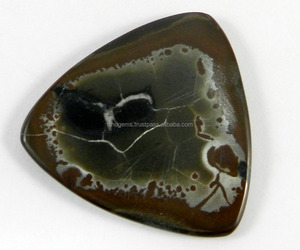 Natural Septarian Jasper 43mm Triangle Cabochon, loose <b>stones</b> for jewelry design IG0177 - Product Image 2