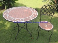 Ensemble de table et de chaises rondes d'extérieur modernes, pliables, en ciment et en pierre, meubles de jardin écologiques