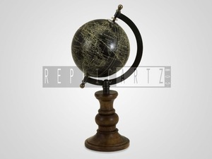 Globo Terráqueo Decorativo con Base de Latón, Diseño Art Deco, Globo Educativo de Geografía, Ecológico y Duradero, Regalo de Graduación para Niños - Product Image 3