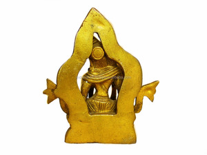 Estatua hecha a mano de latón indio para decoración del hogar, estatua antigua de bronce dorado, esculturas del Señor Krishna, artículos de regalo SMG-33/6724 - Product Image 4