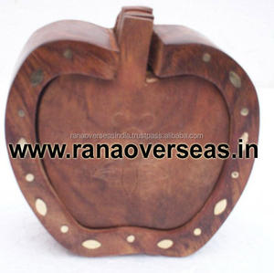 Vente en gros de sous-verres en bois en forme de pomme écologiques avec support pour tasse à isolation thermique - Product Image 2