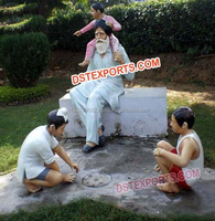 Statue en fibre de verre sur le thème du village punjabi, élégante, détachable, pour décoration culturelle d'entrée de mariage traditionnel