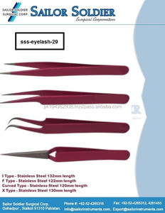 ชุดปากคีบสำหรับต่อขนตาสีชมพูสีชมพูรูปทรงตัว L และรูปทรงตรง - Product Image 3