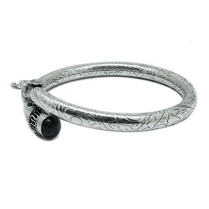 Bracelet à breloques Shri Ashapura en labradorite taille ovale style bohème, en argent sterling 925, certifié par un tiers, unisexe - Product Image 3