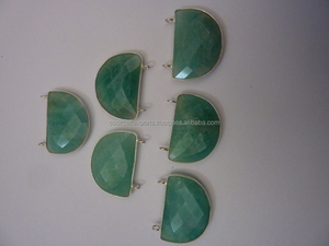 Amazonite ขั้วต่อรูปพระจันทร์ครึ่งเสี้ยว D เครื่องประดับชุบโรเดียมเงิน925สำหรับงานปาร์ตี้ - Product Image 4
