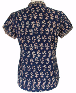 Top corto de algodón para mujer, Blusa de gasa india, Túnica - Product Image 2