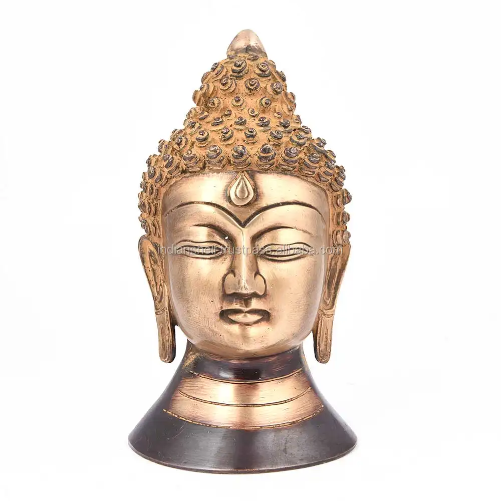 El yapımı altın hint bronz pirinç buda kapalı açık heykel heykelcik duvar dekor asılı 22x10 cm SBG-274