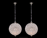 Lámpara de Techo Colgante de Cristal Brillante con Pantalla de Cristal Ajustable, Lámpara de Comedor para Sala de Estar