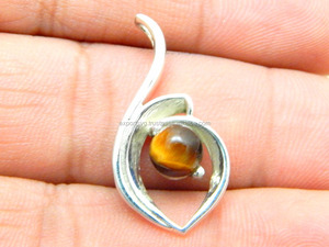 925 argent Sterling femmes classique Style religieux bijoux attrayant oeil de tigre pierres précieuses pendentif mode pendentifs breloques - Product Image 4